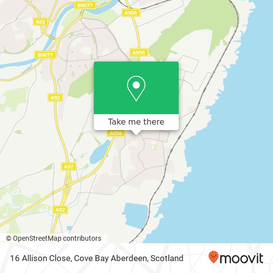 16 Allison Close, Cove Bay Aberdeen map
