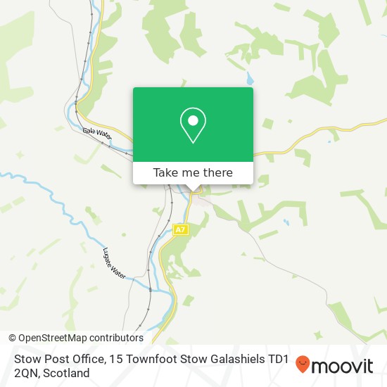 Stow Post Office, 15 Townfoot Stow Galashiels TD1 2QN map