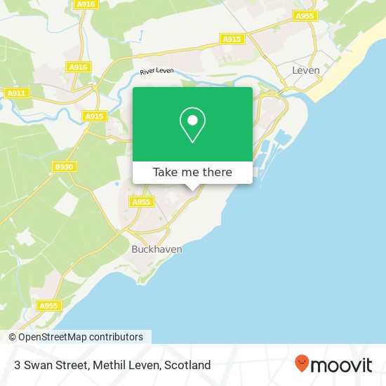 3 Swan Street, Methil Leven map