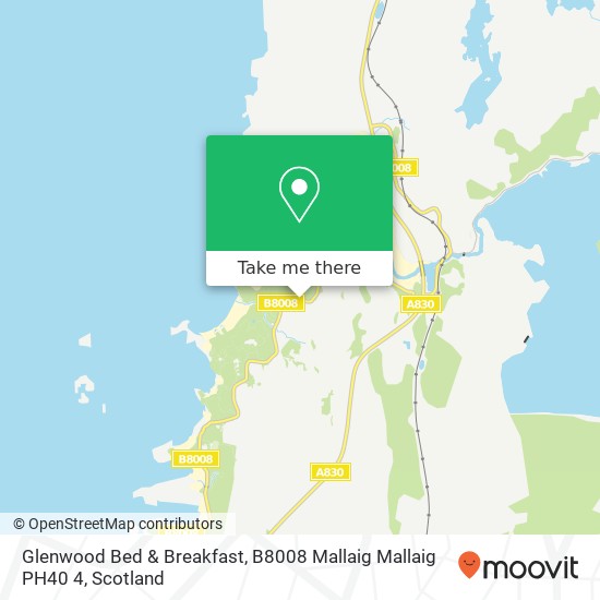 Glenwood Bed & Breakfast, B8008 Mallaig Mallaig PH40 4 map