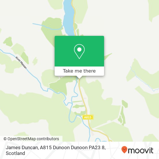 James Duncan, A815 Dunoon Dunoon PA23 8 map