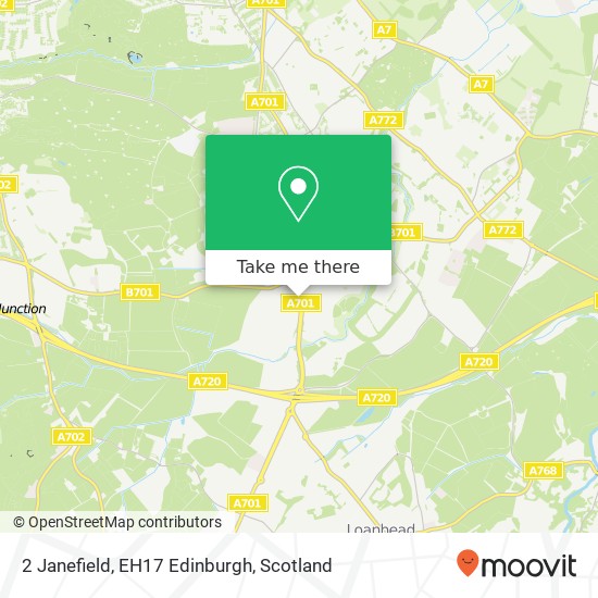 2 Janefield, EH17 Edinburgh map