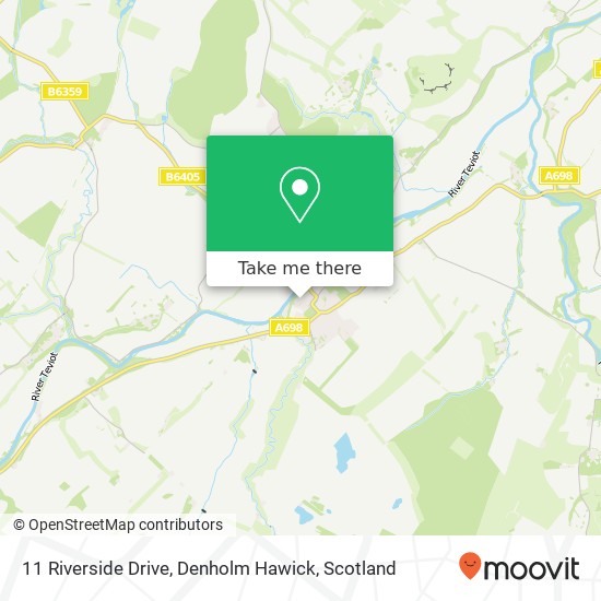 11 Riverside Drive, Denholm Hawick map