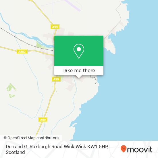 Durrand G, Roxburgh Road Wick Wick KW1 5HP map