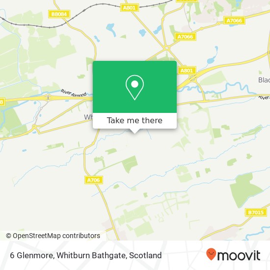 6 Glenmore, Whitburn Bathgate map