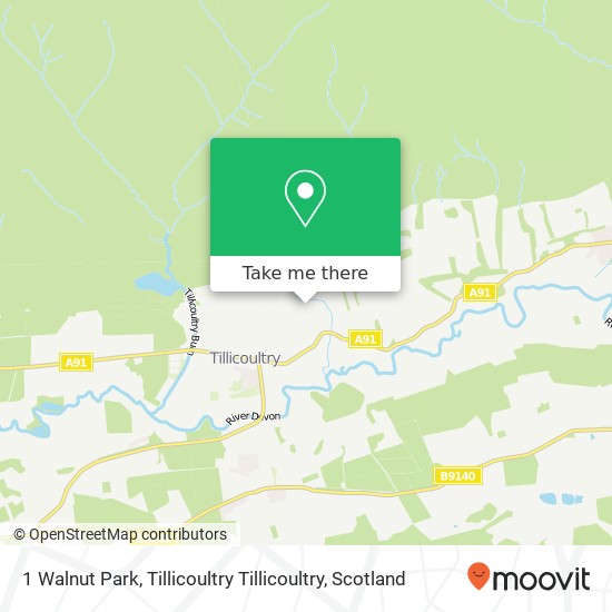 1 Walnut Park, Tillicoultry Tillicoultry map