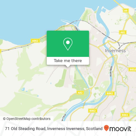 71 Old Steading Road, Inverness Inverness map