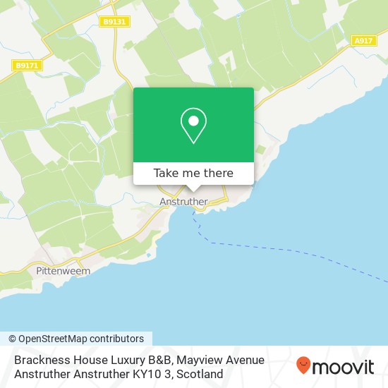 Brackness House Luxury B&B, Mayview Avenue Anstruther Anstruther KY10 3 map