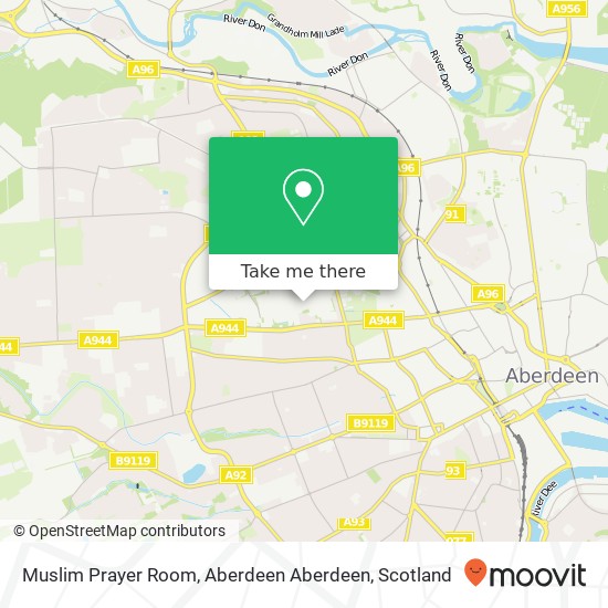 Muslim Prayer Room, Aberdeen Aberdeen map