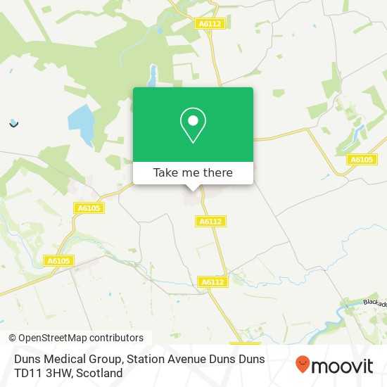 Duns Medical Group, Station Avenue Duns Duns TD11 3HW map