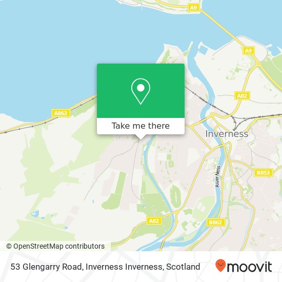 53 Glengarry Road, Inverness Inverness map