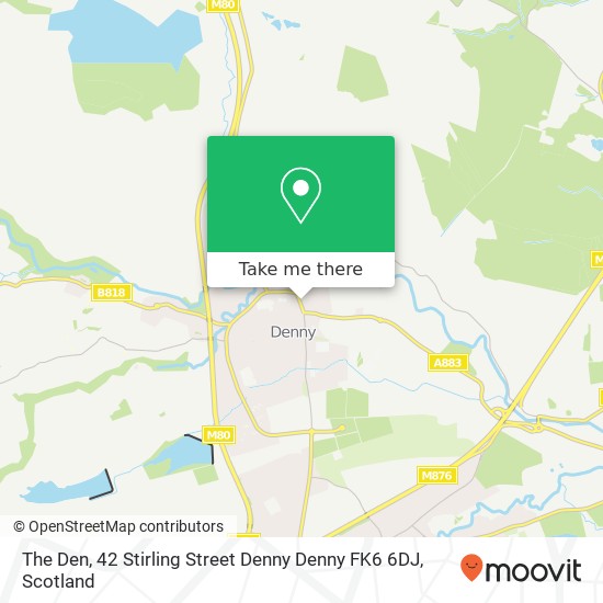 The Den, 42 Stirling Street Denny Denny FK6 6DJ map