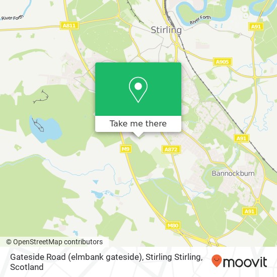 Gateside Road (elmbank gateside), Stirling Stirling map