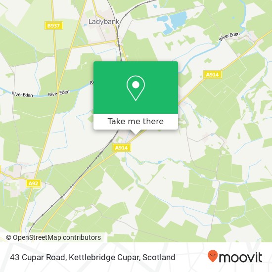 43 Cupar Road, Kettlebridge Cupar map