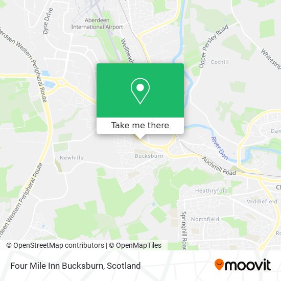 Four Mile Inn Bucksburn map