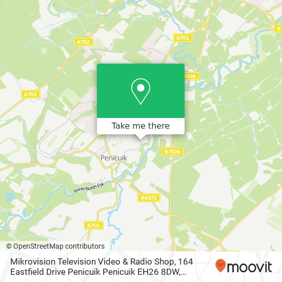 Mikrovision Television Video & Radio Shop, 164 Eastfield Drive Penicuik Penicuik EH26 8DW map