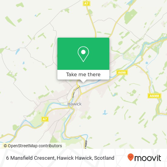 6 Mansfield Crescent, Hawick Hawick map