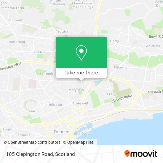 105 Clepington Road map