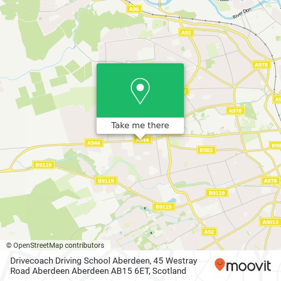 Drivecoach Driving School Aberdeen, 45 Westray Road Aberdeen Aberdeen AB15 6ET map