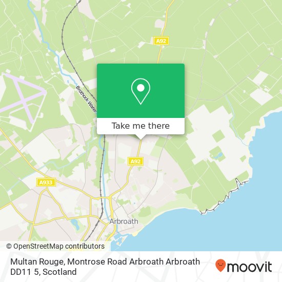 Multan Rouge, Montrose Road Arbroath Arbroath DD11 5 map