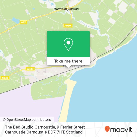 The Bed Studio Carnoustie, 9 Ferrier Street Carnoustie Carnoustie DD7 7HT map