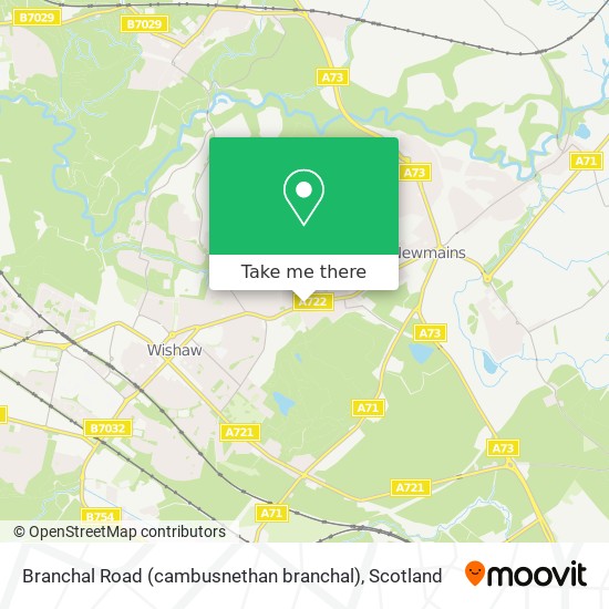 Branchal Road (cambusnethan branchal) map