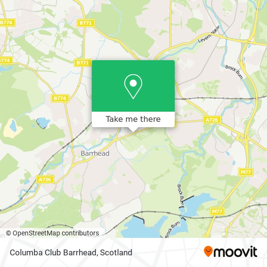Columba Club Barrhead map