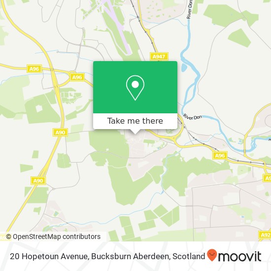20 Hopetoun Avenue, Bucksburn Aberdeen map
