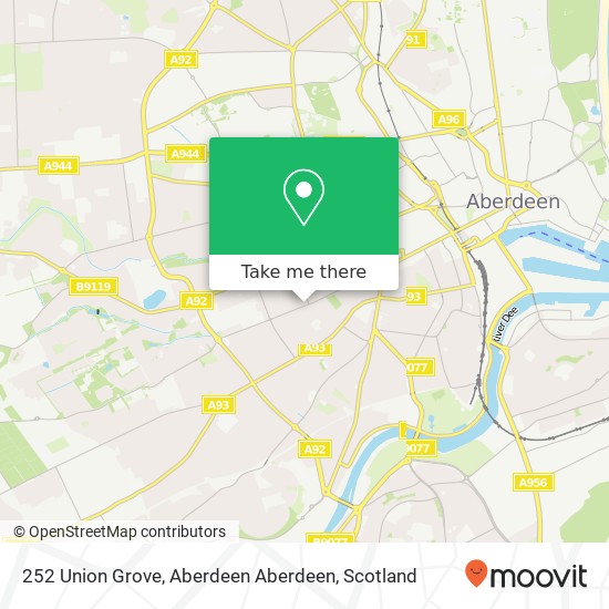 252 Union Grove, Aberdeen Aberdeen map