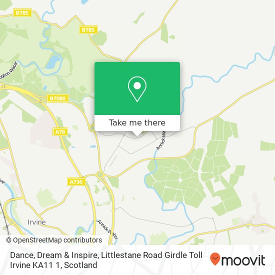 Dance, Dream & Inspire, Littlestane Road Girdle Toll Irvine KA11 1 map