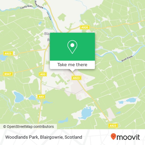 Woodlands Park, Blairgowrie map