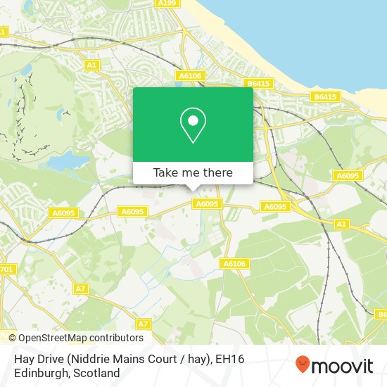 Hay Drive (Niddrie Mains Court / hay), EH16 Edinburgh map