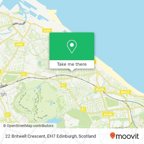 22 Britwell Crescent, EH7 Edinburgh map