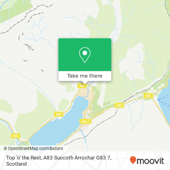 Top 'o' the Rest, A83 Succoth Arrochar G83 7 map