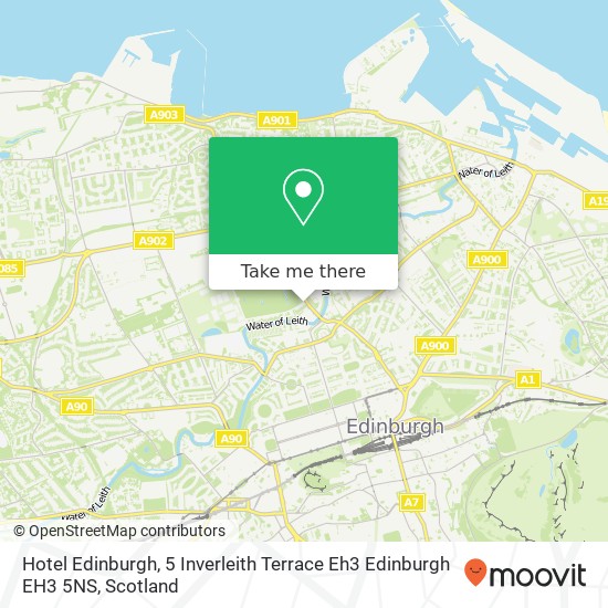 Hotel Edinburgh, 5 Inverleith Terrace Eh3 Edinburgh EH3 5NS map
