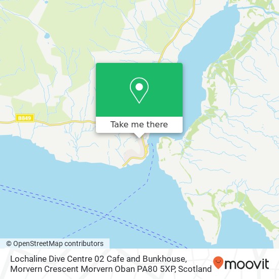 Lochaline Dive Centre 02 Cafe and Bunkhouse, Morvern Crescent Morvern Oban PA80 5XP map