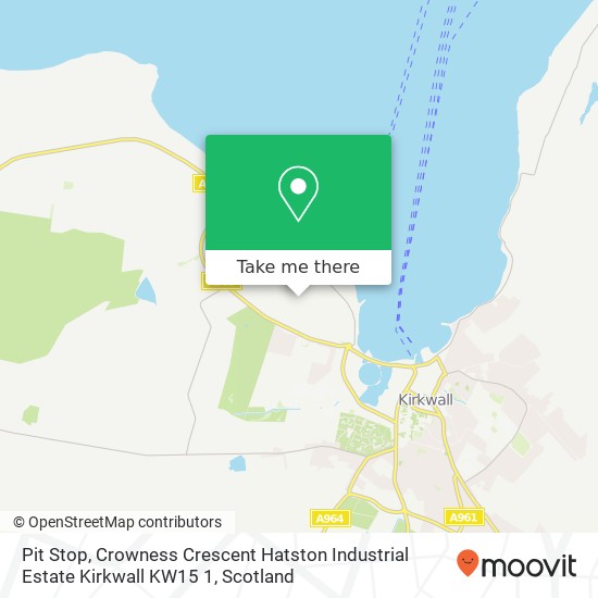 Pit Stop, Crowness Crescent Hatston Industrial Estate Kirkwall KW15 1 map