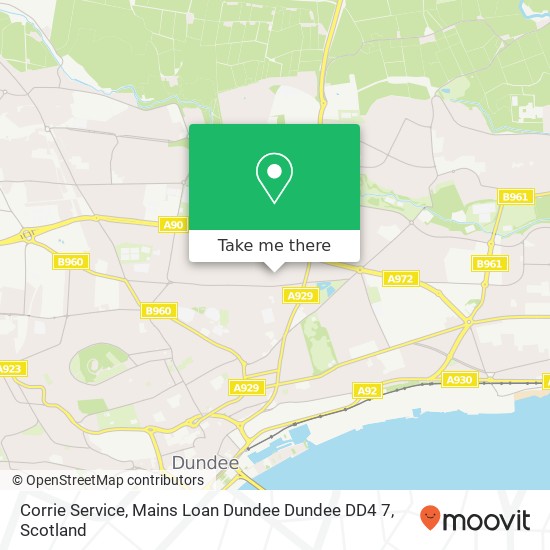 Corrie Service, Mains Loan Dundee Dundee DD4 7 map