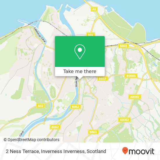 2 Ness Terrace, Inverness Inverness map