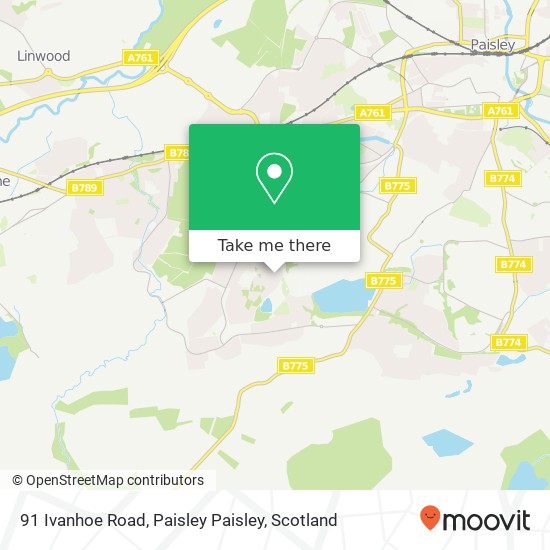 91 Ivanhoe Road, Paisley Paisley map