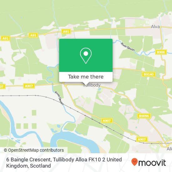 6 Baingle Crescent, Tullibody Alloa FK10 2 United Kingdom map