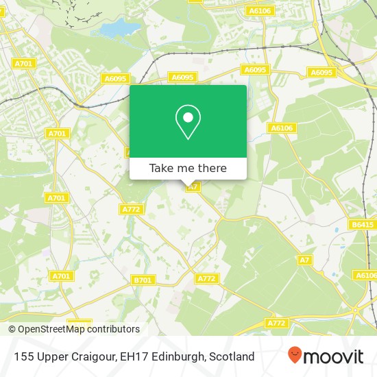 155 Upper Craigour, EH17 Edinburgh map