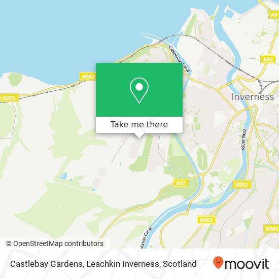 Castlebay Gardens, Leachkin Inverness map