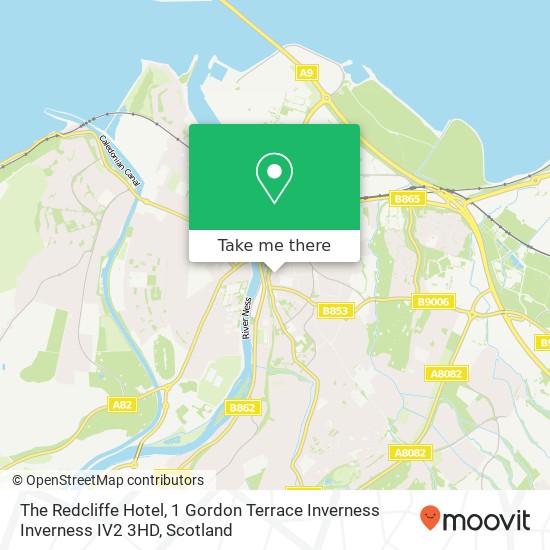 The Redcliffe Hotel, 1 Gordon Terrace Inverness Inverness IV2 3HD map