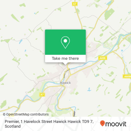 Premier, 1 Havelock Street Hawick Hawick TD9 7 map