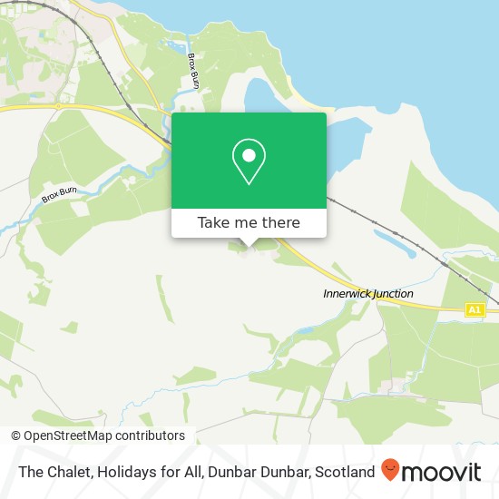 The Chalet, Holidays for All, Dunbar Dunbar map
