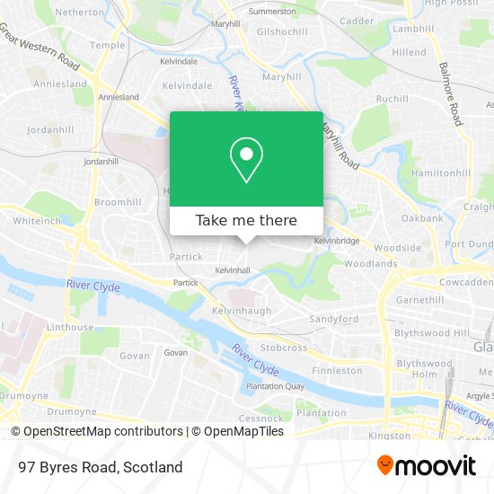 97 Byres Road map