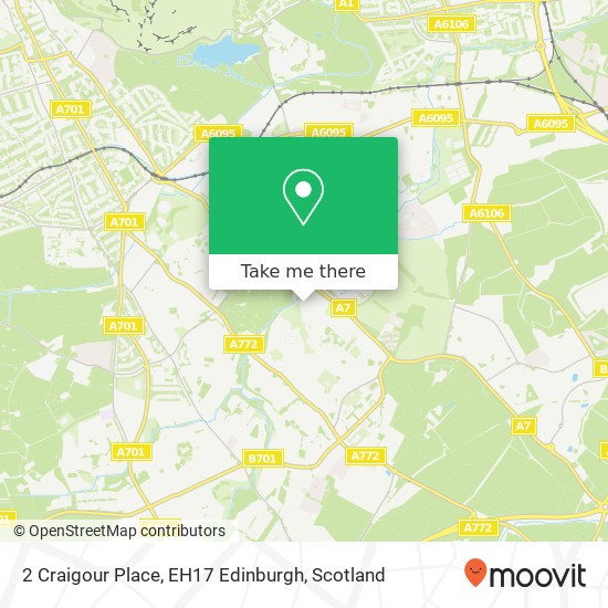 2 Craigour Place, EH17 Edinburgh map