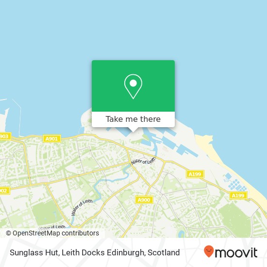 Sunglass Hut, Leith Docks Edinburgh map