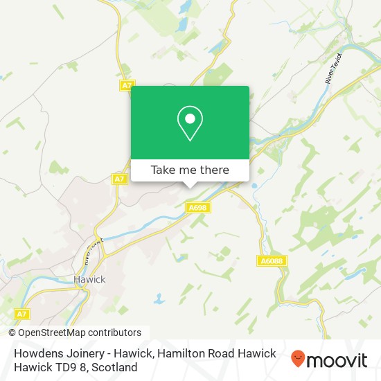 Howdens Joinery - Hawick, Hamilton Road Hawick Hawick TD9 8 map